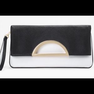 WHBM Saffiano Foldover Clutch
